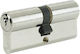 Yale Lock Cylinder 60mm with 3 Keys Silver