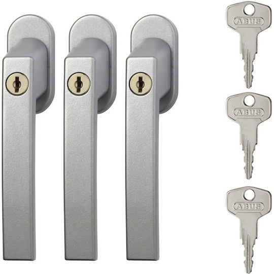 Abus FG210 Κλειδαριά Συρόμενων Αλουμινίου Ασημί με Κλειδί