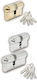 Martin Lock Cylinder Security 70mm (30-40) with 5 Keys Gold