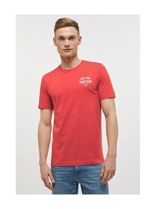 Mustang Herren T-Shirt Kurzarm Rot