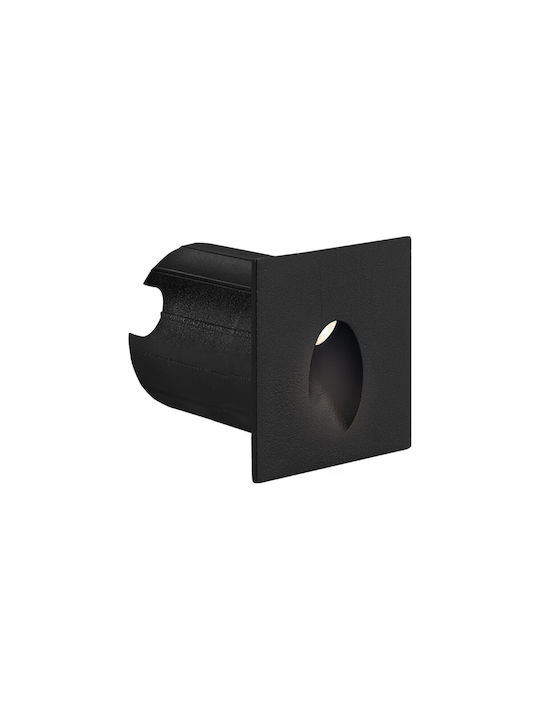 Braytron Επιτοίχιο Εξωτερικό Σποτ LED IP65 2W με Θερμό Λευκό Φως 4.8x4.8x6.2εκ.