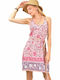 Sommer Mini Kleid Rosa
