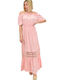 Potre Summer Maxi Dress Pink