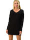 Potre Mini Dress Knitted Black