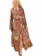 Maxi Hemdkleid Kleid Braun