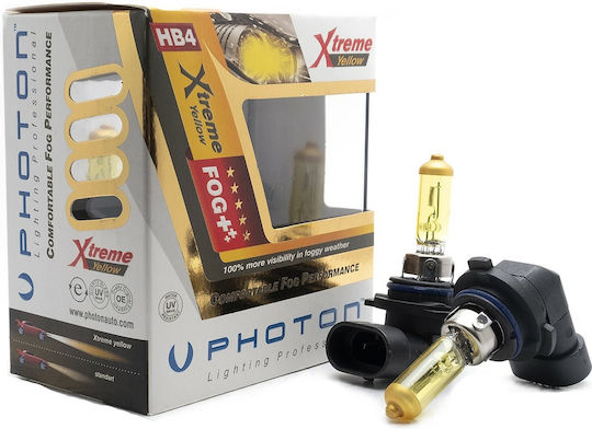 Photon Λάμπες HB4-9006 Αλογόνου 3000K Θερμό Λευκό 12V 55W 2τμχ