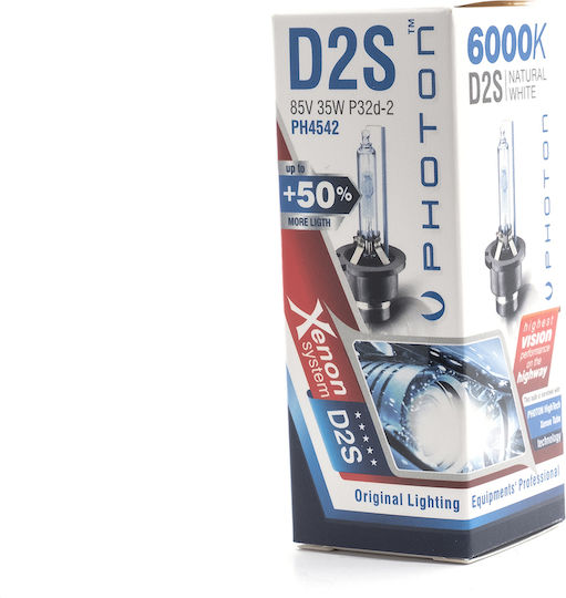 Photon Λάμπα D2S Xenon 6000K Ψυχρό Λευκό 12V 35W 1τμχ