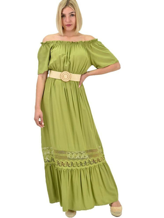 Potre Summer Maxi Dress Khaki