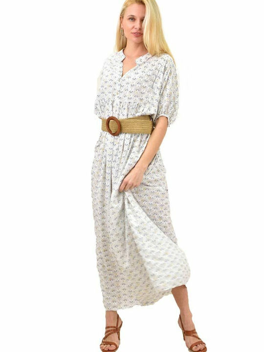 Potre Summer Maxi Shirt Dress Dress Beige