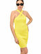 Potre Summer Midi Dress Yellow