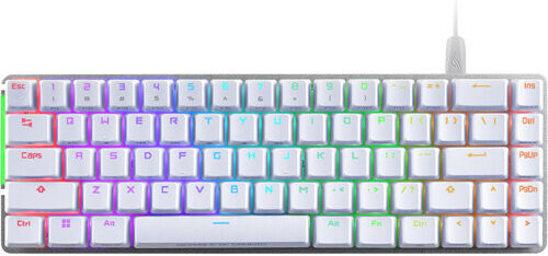 ROG Falchion Gaming Mechanische Tastatur 65% mit Benutzerdefiniertes Rot Schaltern und RGB-Beleuchtung (Englisch US) Ace White