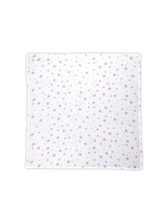 Lorelli Stars Scutec din Muselină Alb 80x80εκ.