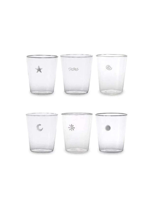 Zafferano Set de Pahare pentru apa din Sticlă 400ml 6buc