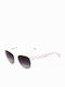 Dolce & Gabbana Women's Sunglasses with White Plastic Frame and Black Gradient Lens DG4159P 2665