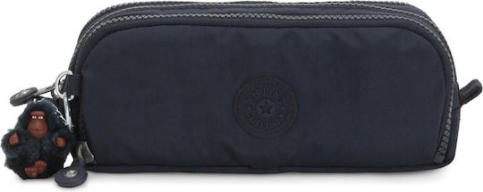 Kipling Gitroy Pencil Case Barrel with 3 Compartments Blue