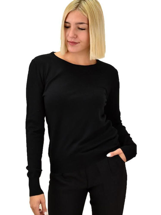 Potre Women's Long Sleeve Pullover Black