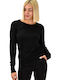 Potre Damen Langarm Pullover Schwarz