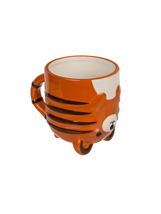 Out of the Blue Tiger Mug Ceramic Orange