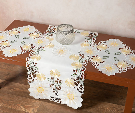 Silk Fashion Tischdecken 3Stücke Canneroni Gelb