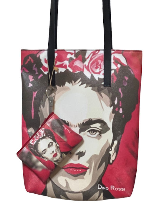 Τσάντα Ώμου & Πορτοφόλι Dino Rossi Με Σχέδιο Frida Kahlo