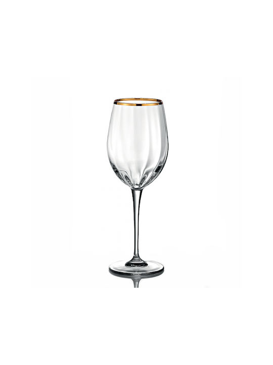 Novaker Glass Champagne made of Crystal in Gold Color Goblet 1pcs