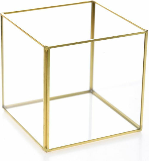 Casa Vogue Glass Vase Gold 13x13xH13cm