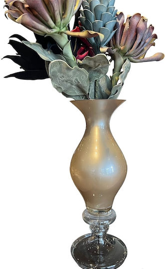 Casa Vogue Vase Glas Beige 20xH20cm Casa Vogue Vase Glas Beige 20xH20cm
