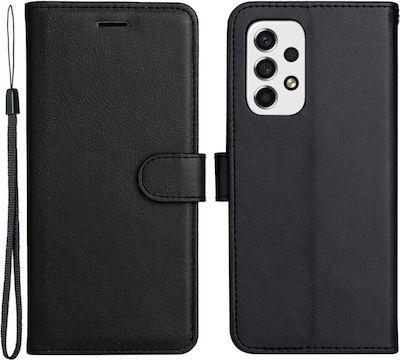 Leather Synthetic Leather Wallet Black (Galaxy A53)