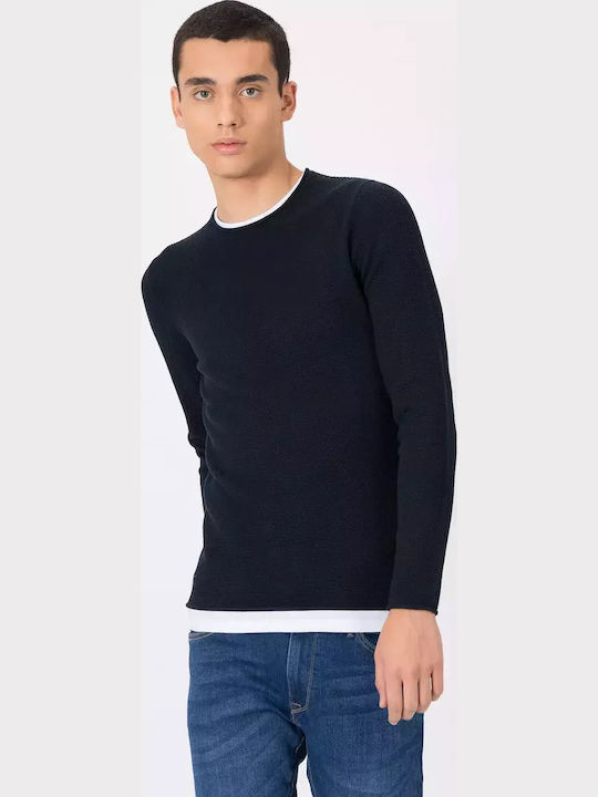 Langarm-Pullover Marineblau