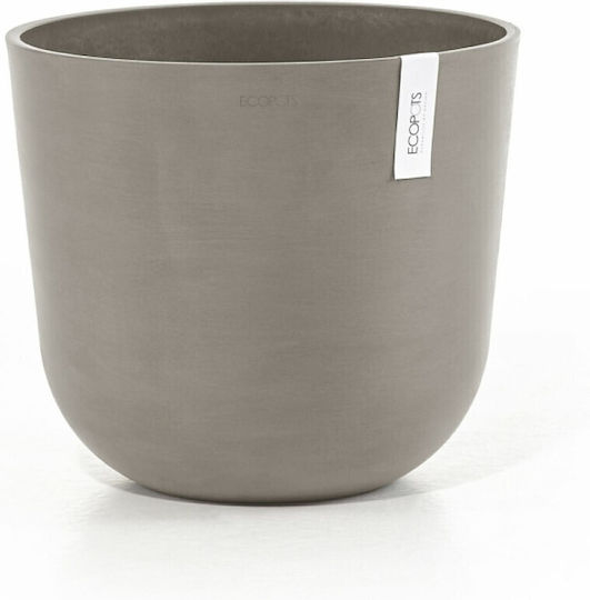 Ecopots Oslo Pot Plastic Taupe 35x35x30.5cm.
