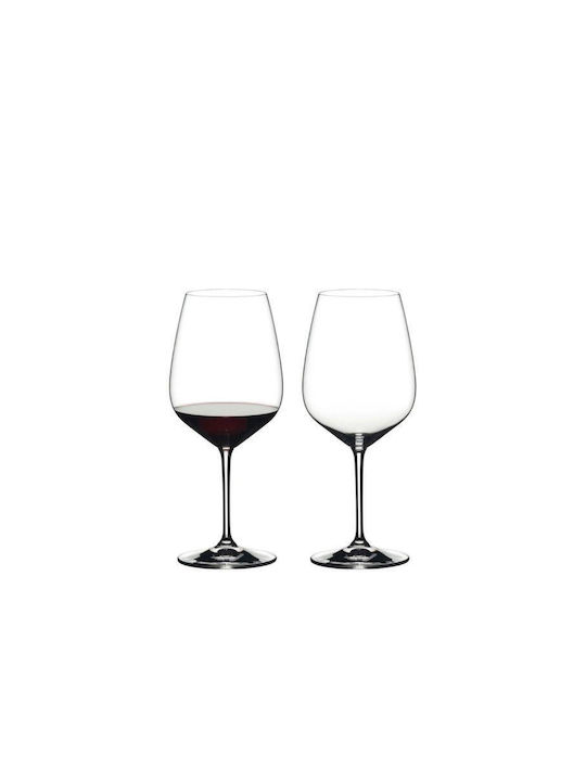 Riedel Σετ Ποτήρια για Κόκκινο Κρασί από Γυαλί Κολωνάτα 2τμχ