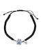 Sava Jewellery Damen-Makramee-Armband aus Silber mit Zirkon 12 cm