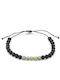 LifeLikes Five Beads Herren Armband Makramee aus Kabel mit Perlen