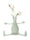 Peleg Design Διακοσμητικό Βάζο Πλαστικό Florino Λευκό 6.7x3.5xΥ24.5cm