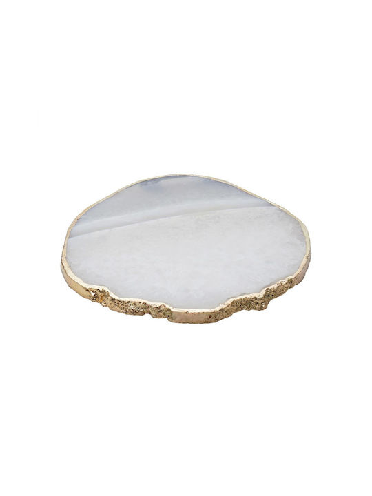Butlers Rotund Suporturi pentru pahare Lemn Alb 10cm 1buc