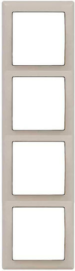 Mutlusan Daria Switch Frame 4 Positions Vertical Installation in Beige Color 10294