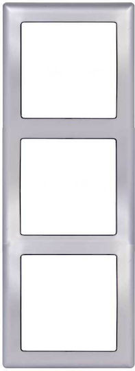 Mutlusan Daria Switch Frame 3 Positions Vertical Installation in Silver Color 1033