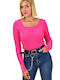 Potre Women's Blouse Long Sleeve Fuchsia