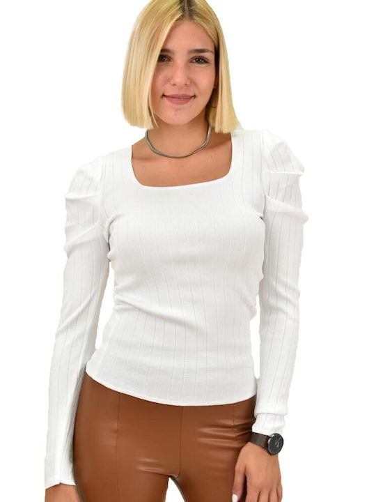 Potre Women's Blouse Long Sleeve White