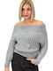 Potre Women's Long Sleeve Sweater Gray