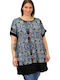Women's Tunic Dress Short Sleeve Gray 2079
