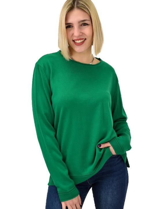 Potre Women's Long Sleeve Pullover Green