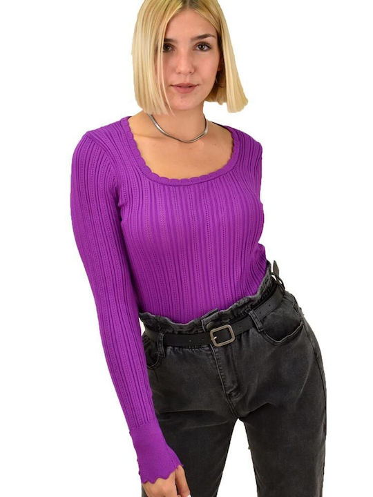 Potre Women's Blouse Long Sleeve Purple