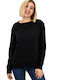 Potre Women's Long Sleeve Pullover Black