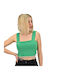 Potre Women's Blouse Sleeveless Green