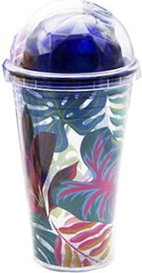 Tpster Kunststoff Wasser Kelch mit Strohhalm 450ml