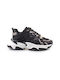 Fshoes Damen Chunky Sneakers Schwarz