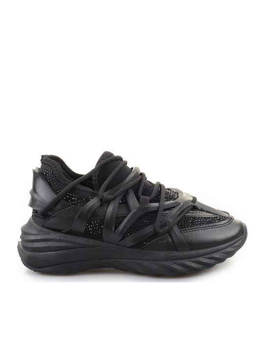 Fshoes Γυναικεία Chunky Sneakers Μαύρα