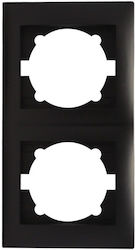 Redled Schalterrahmen 2-fach Vertikale Montage in Schwarz Farbe 27531 Redled Schalterrahmen 2-fach Vertikale Montage in Schwarz Farbe 27531