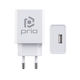 Prio Wireless Charger with USB-A Port 12W White (PWC-1104)